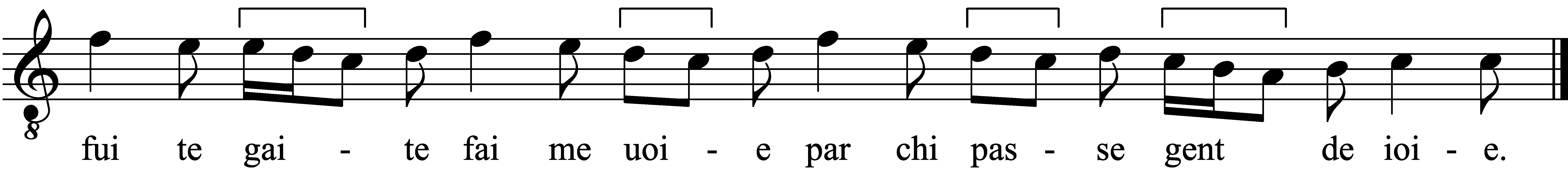 Refrain musical notation